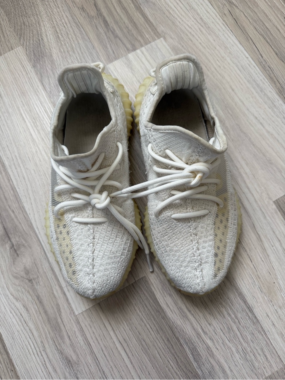 Yeezy Boost 350 V2 Cream White Knit Sneakers